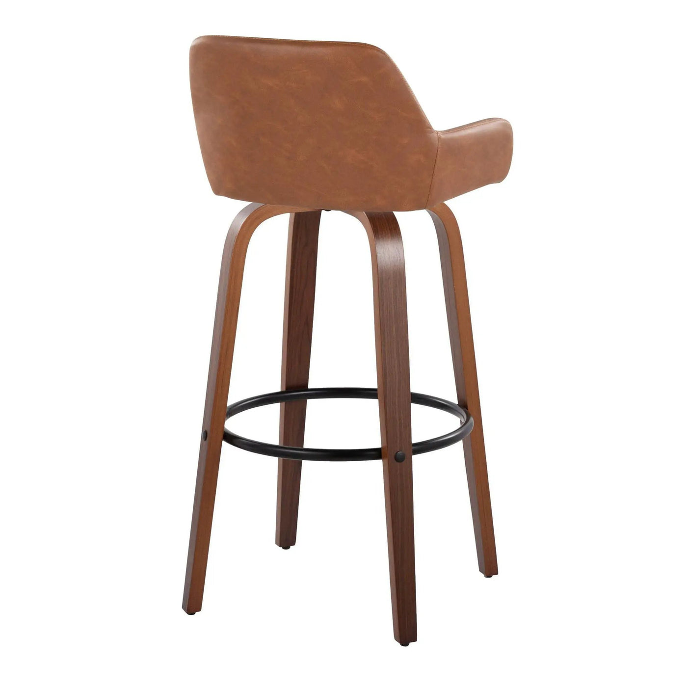 Daniella - Contemporary Fixed Height, Barstool & Swivel And Round Footrest (Set of 2) by HouseOfZazla