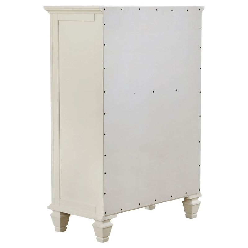 Sandy Beach 5-drawer Bedroom Chest Cream White by Unique Piece Furniture