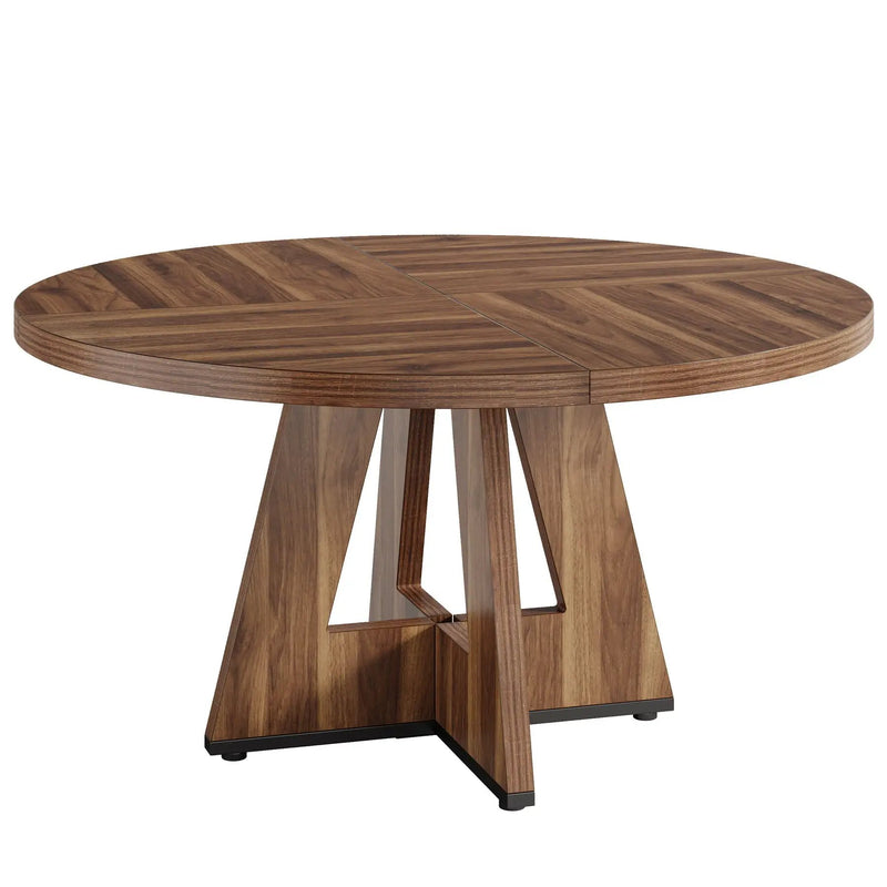 Round Dining Cross Base Kitchen Table by HouseOfZazla