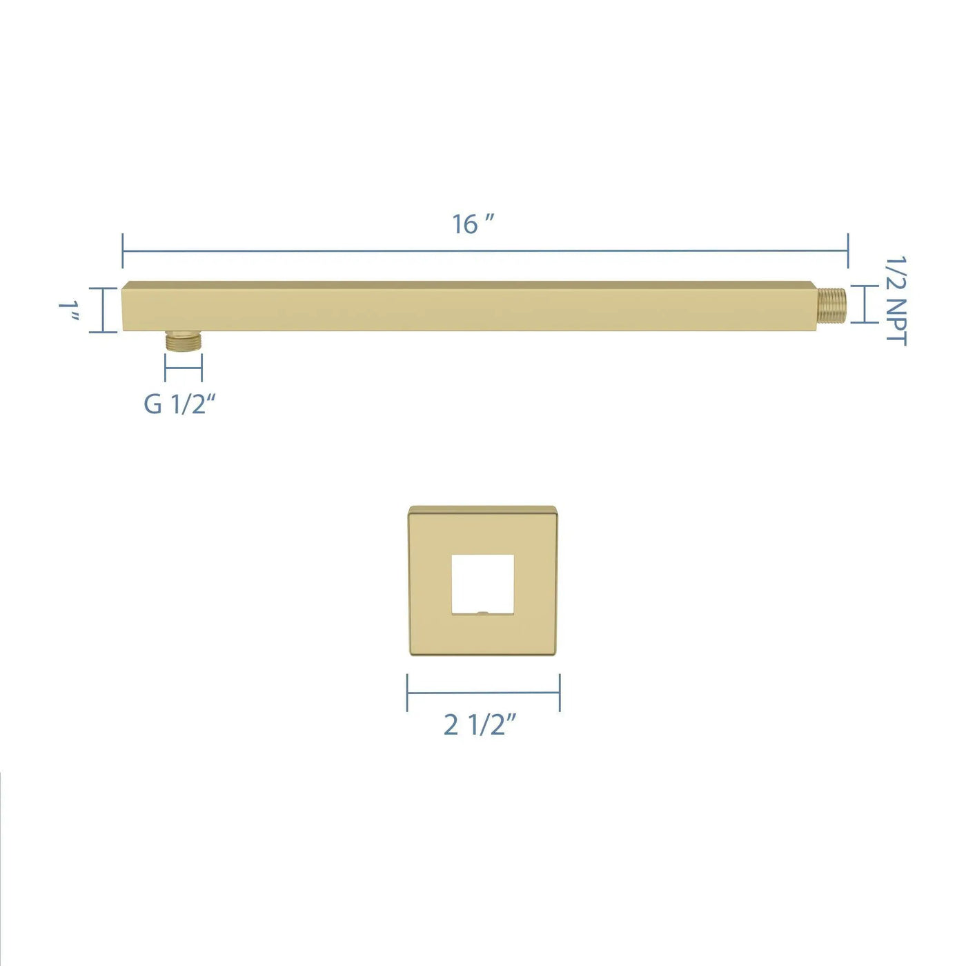 Wall Mounted Shower Arm With Flange by HouseOfZazla