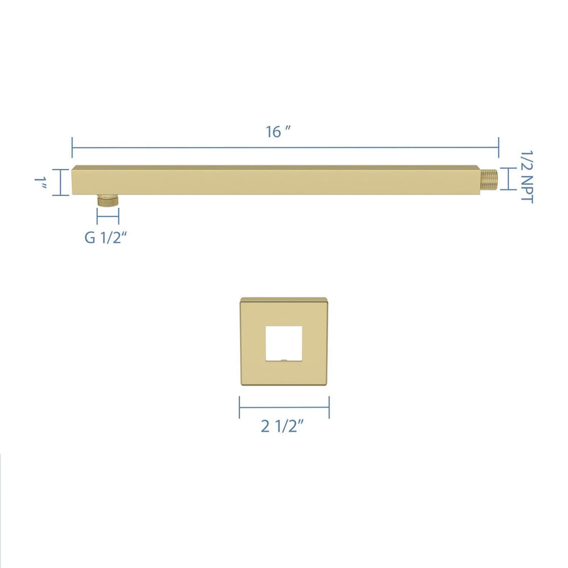 Wall Mounted Shower Arm With Flange by HouseOfZazla