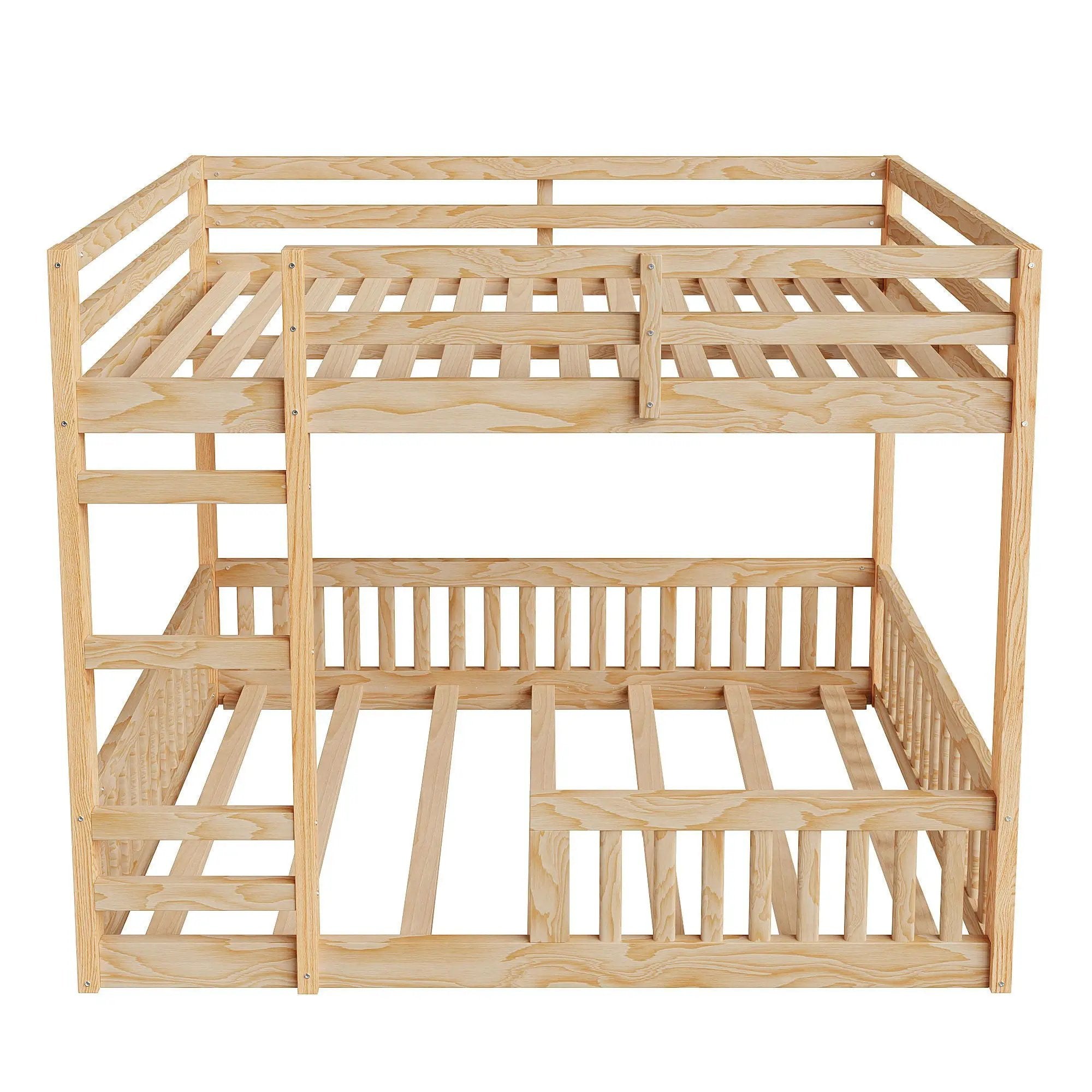 Stylish Bunk Bed With Ladder And Guardrails by Unique Piece Furniture