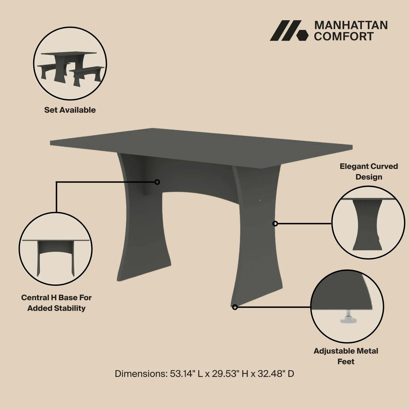 Coney - Modern Dining Table by HouseOfZazla