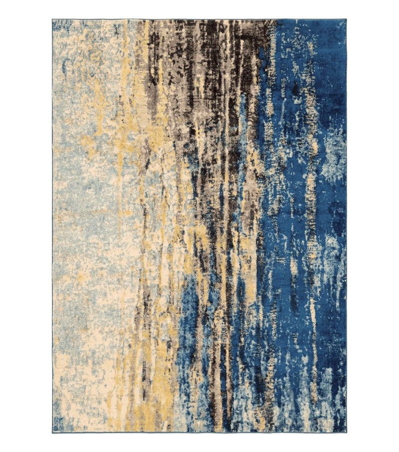 Modern Abstract Blue Area Rug 8x11 ft by Jewel Rugs
