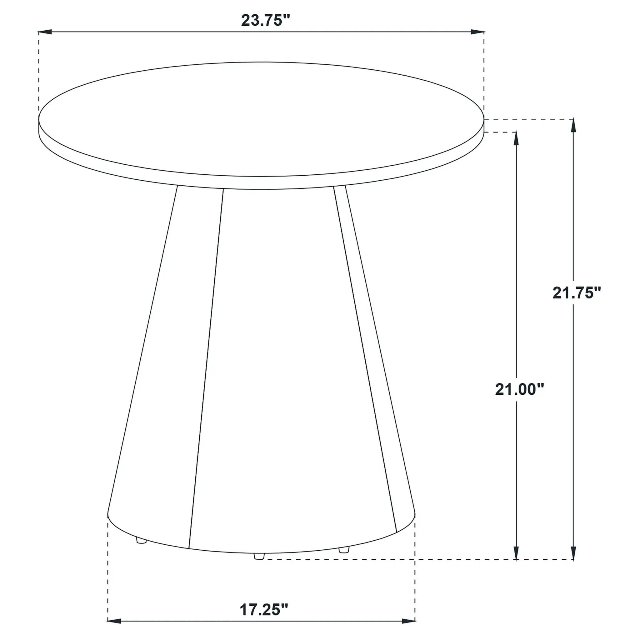 Franklin Round Wood Pedestal Side End Table Dark Brown by Unique Piece Furniture