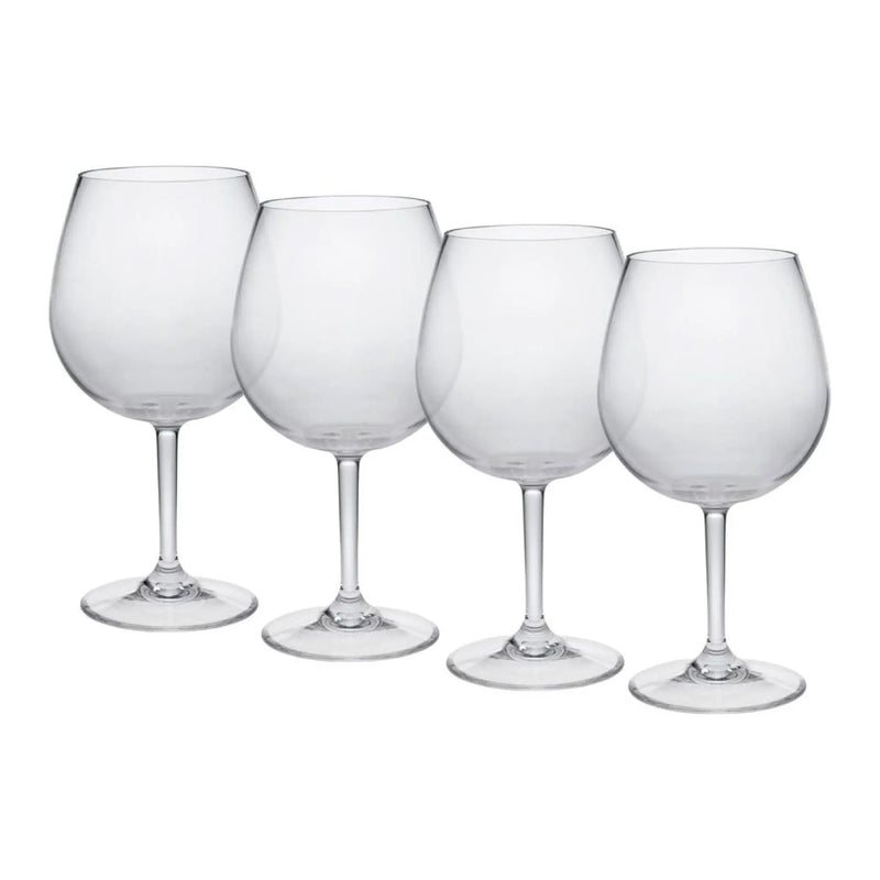Leadingware Plastic Wine Glasses (Set of 4), Unbreakable Bpa Free Tritan 23Oz - Clear by HouseOfZazla