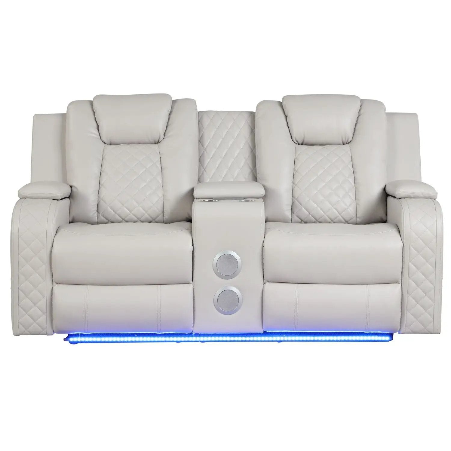 Benz - Power Recliner Set With LED Lighting And USB Charging by HouseOfZazla