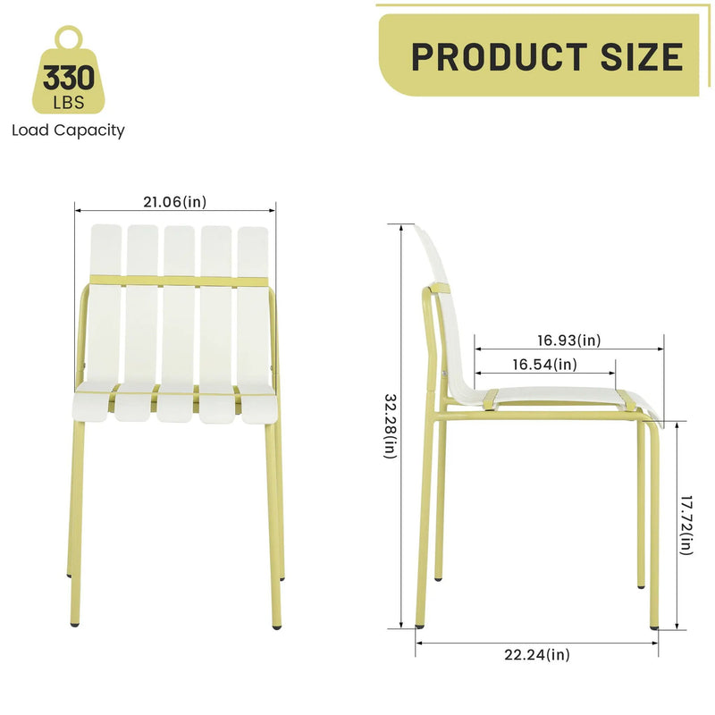 4 Piece Set Of Modern Color Block Designed Single Chairs With Folding Square Table by HouseOfZazla