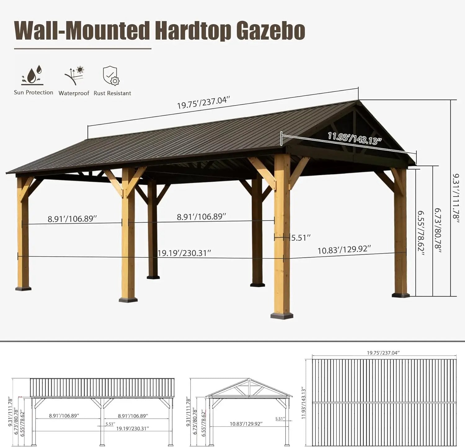 Cedar Wood Gazebo by HouseOfZazla
