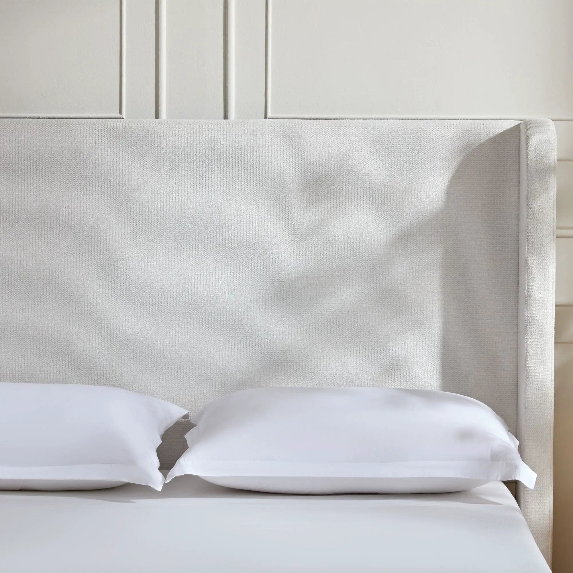 Harper - Tall Headboard Upholstered Bed / High Headboard / Elegant Simplicity / No Box Spring Needed by HouseOfZazla