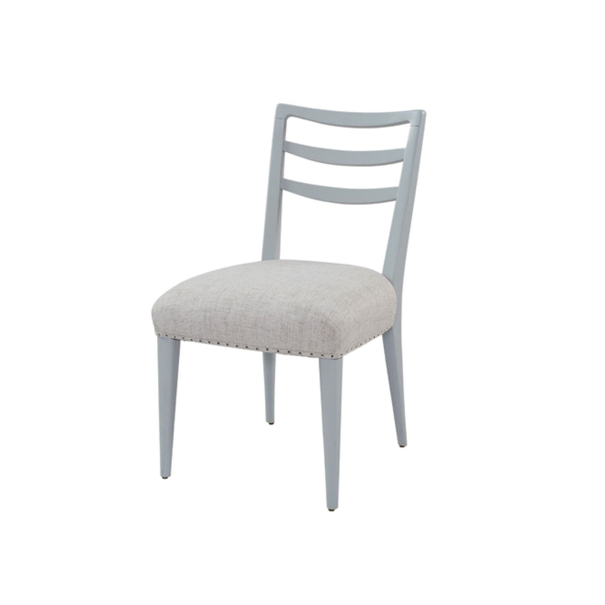 Ladderback Side Dining Chair Set of 2 with Classic Ladderback Design - Gray, Light Blue, White, photo 7 of 18