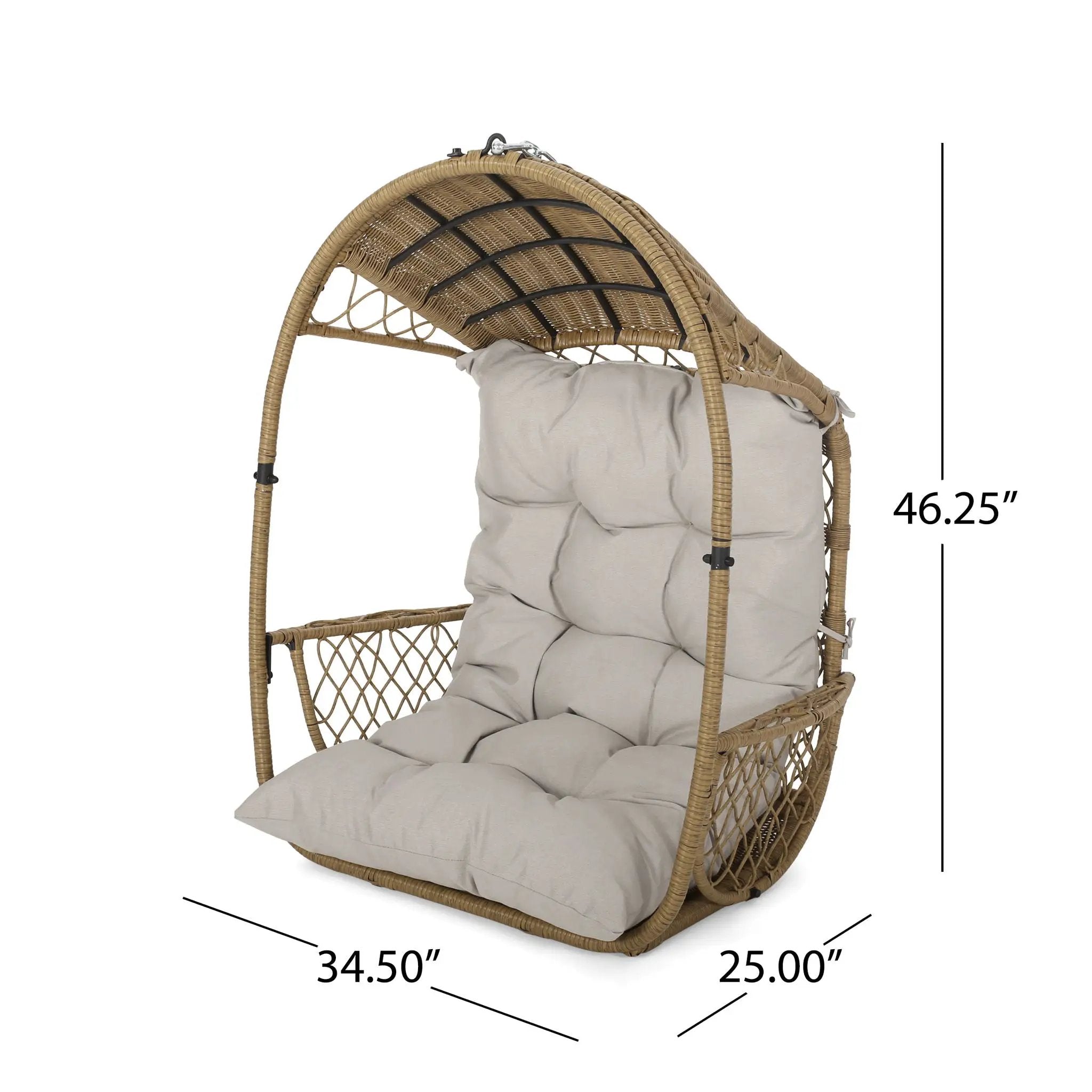 Malia Wicker Hanging Chair With Cushion by HouseOfZazla