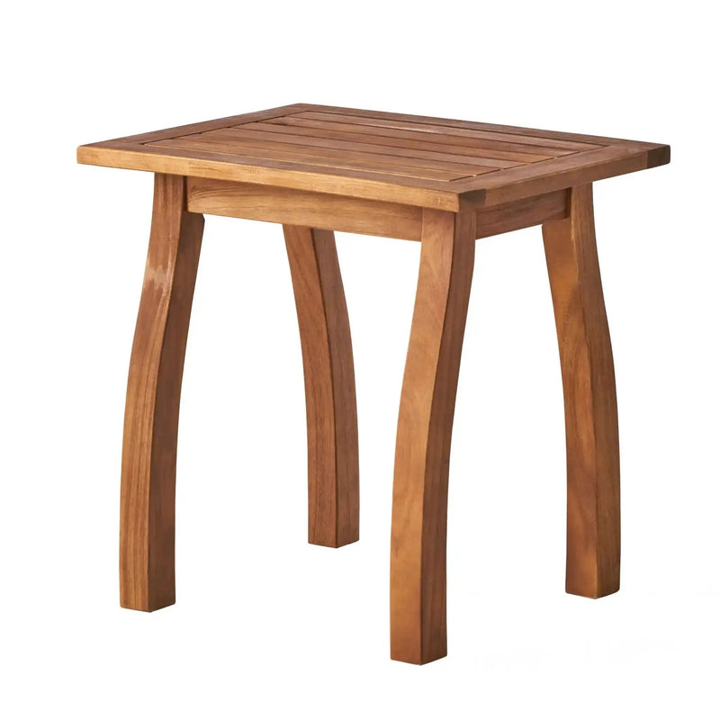 Kinesis Outdoor Side Table With Slatted Top and Wood Frame by HouseOfZazla