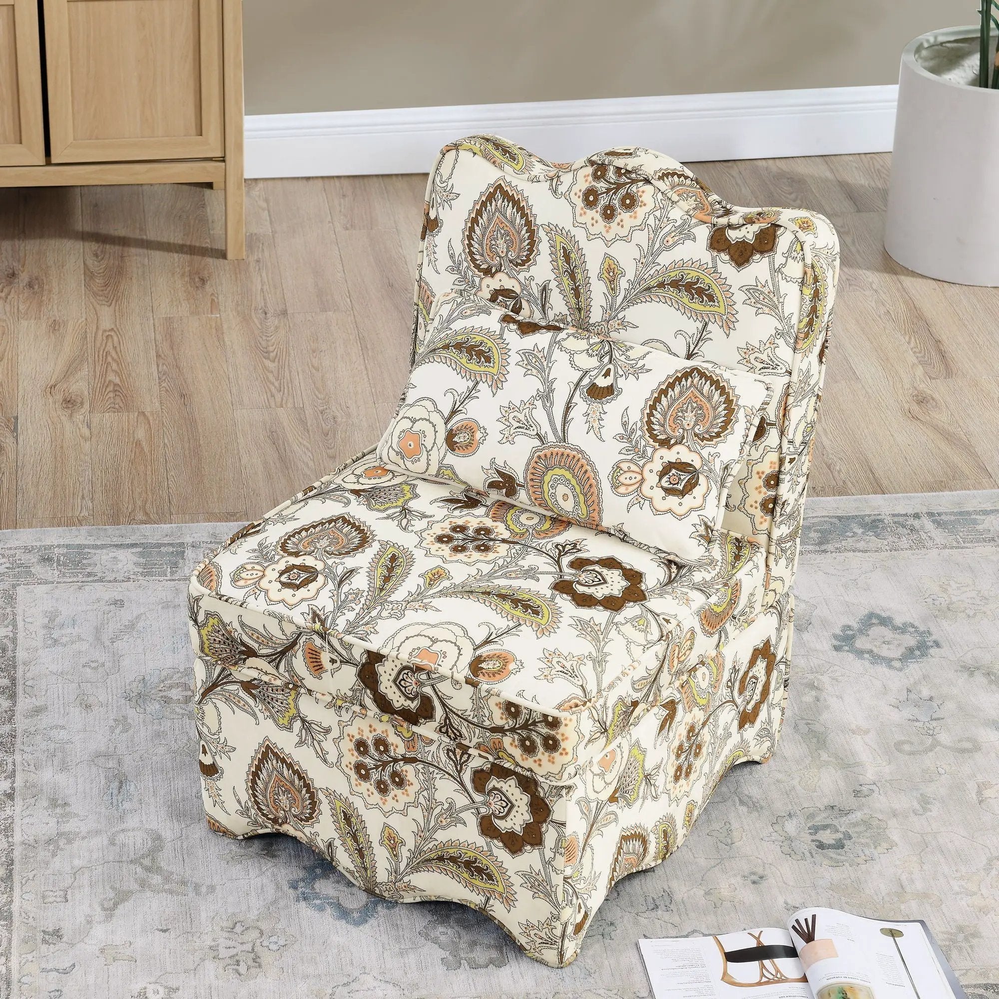 Stylish Flannel Dining Chair With Soft Cushion And Backrest by HouseOfZazla