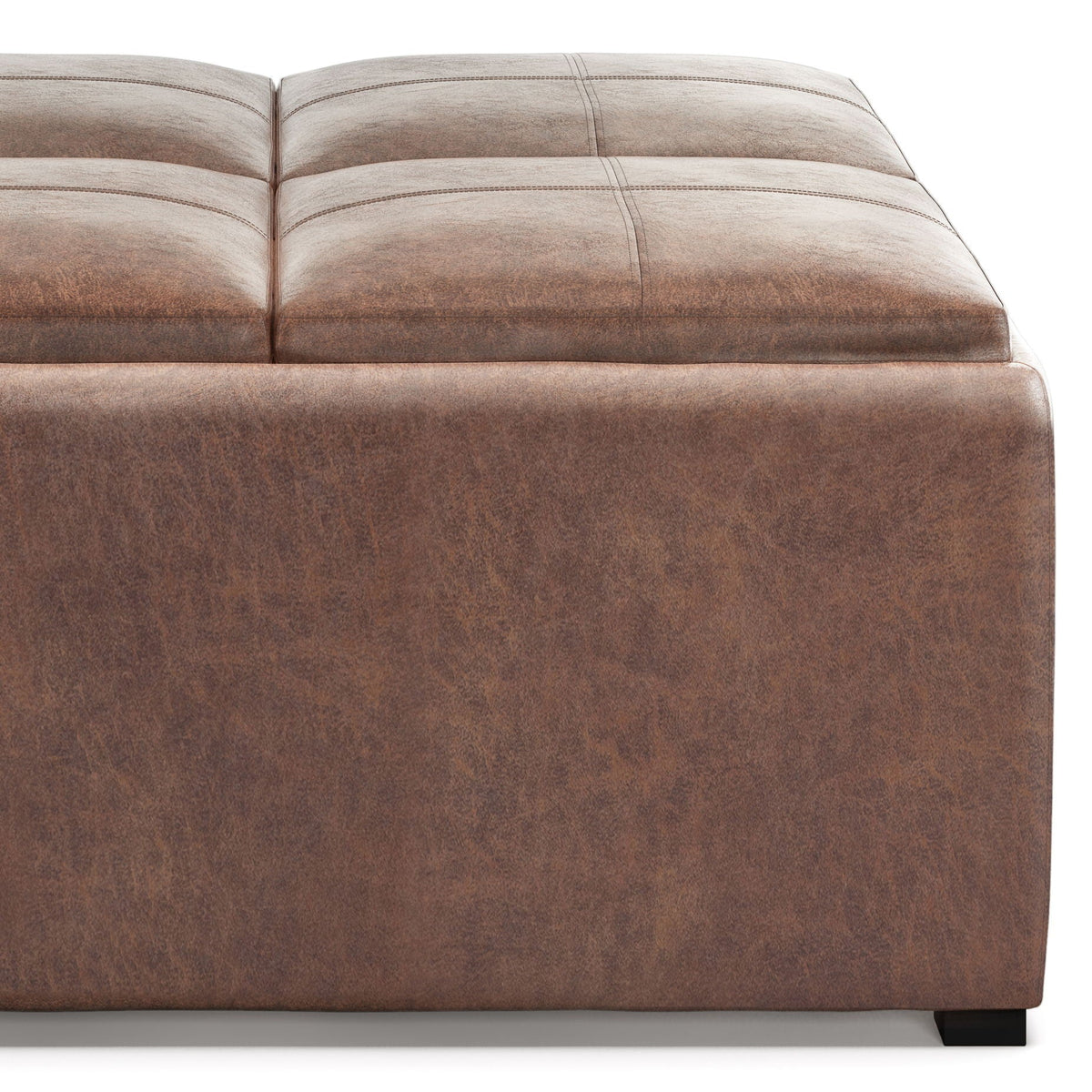 Avalon Square Storage Ottoman Coffee Table with Flip Trays - Multiple Colors, photo 26 of 40
