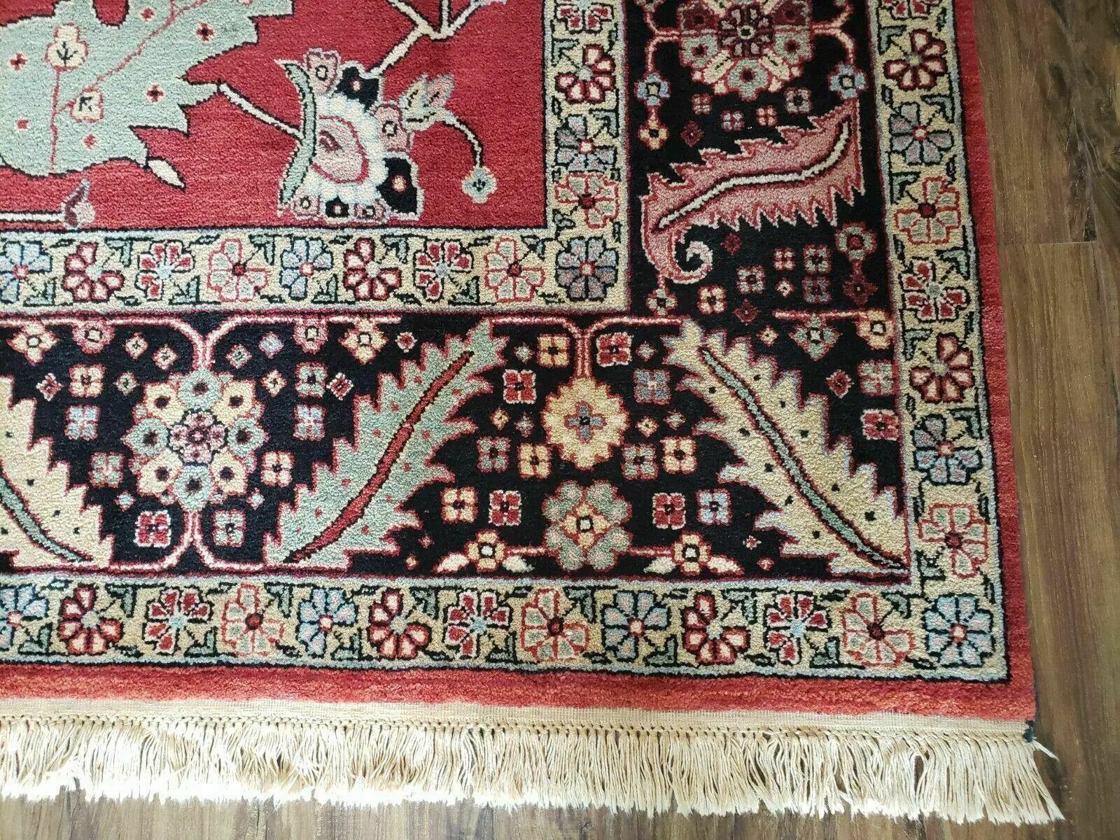 10' X 14' Vintage Hand Made Turkish Wool Rug Carpet Red Black Hand Knotted Nice by Jewel Rugs