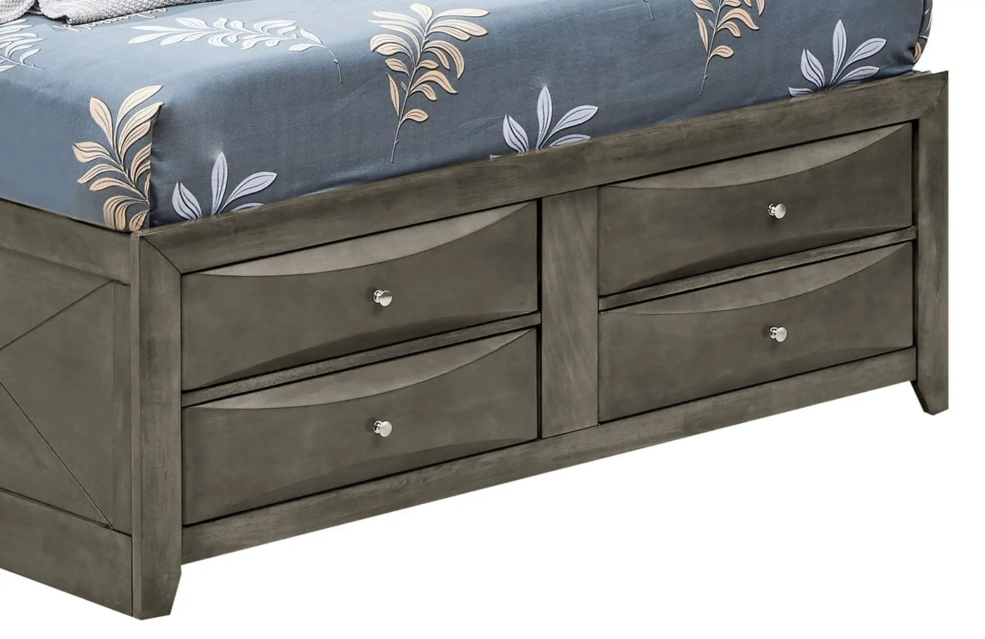 Modern Design Storage Bed With Bookcase Headboard by Unique Piece Furniture