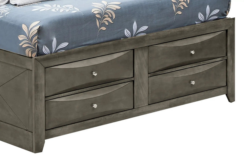 Modern Design Storage Bed With Bookcase Headboard by Unique Piece Furniture