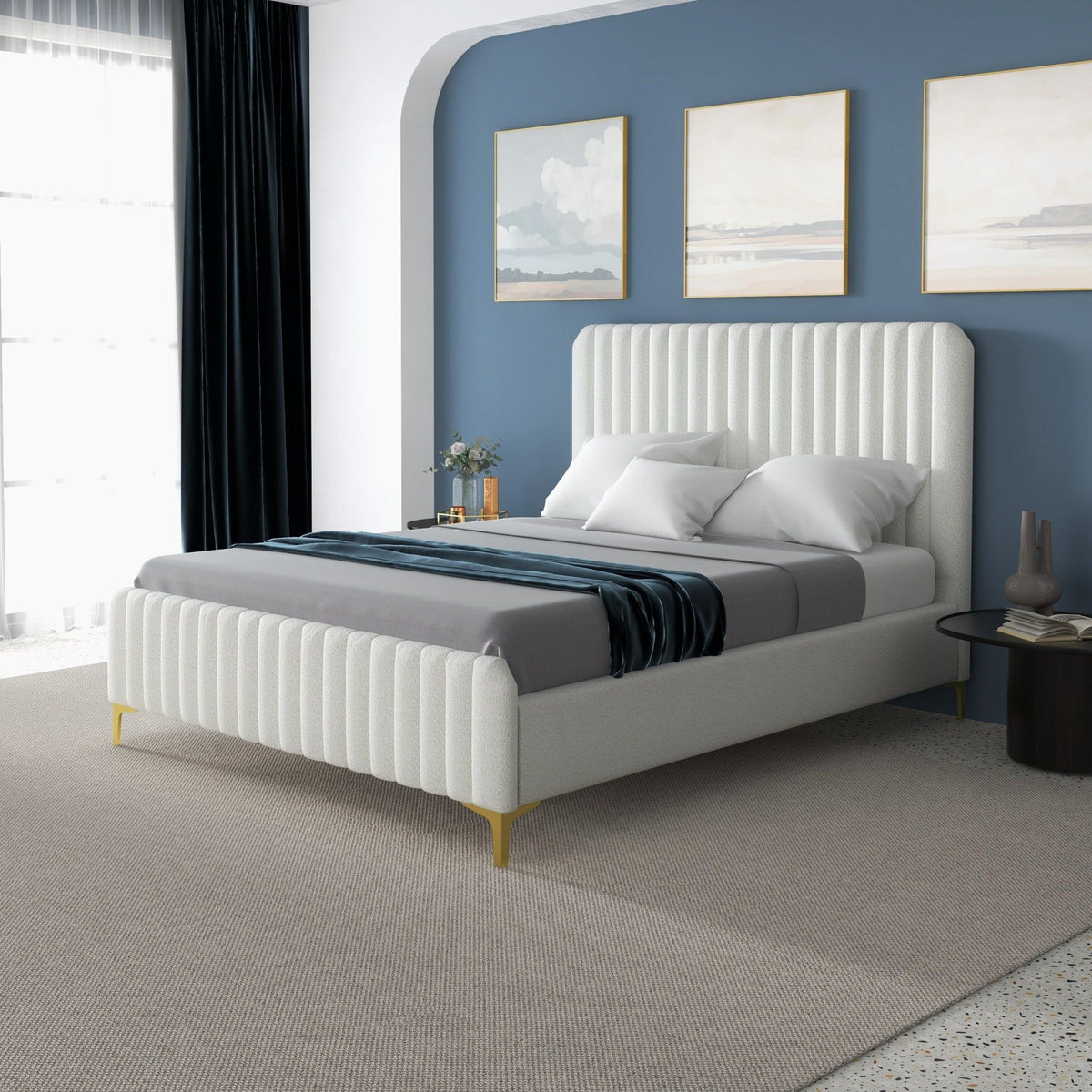 Valery - Upholstered Platform Bed, photo 3 of 7