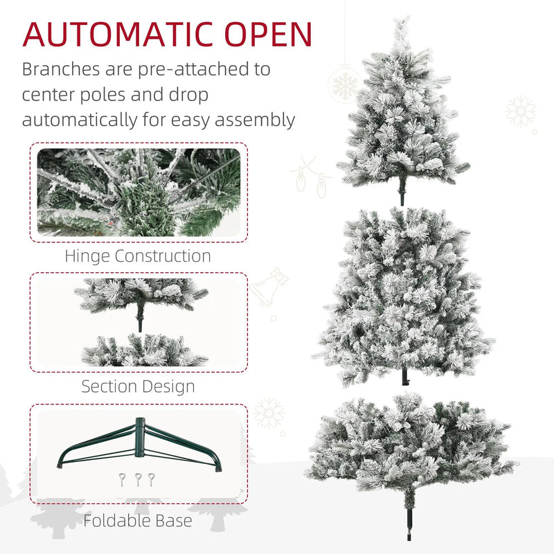 HOMCOM 7.5 ft Pre-Lit Artificial Christmas Tree by HouseOfZazla