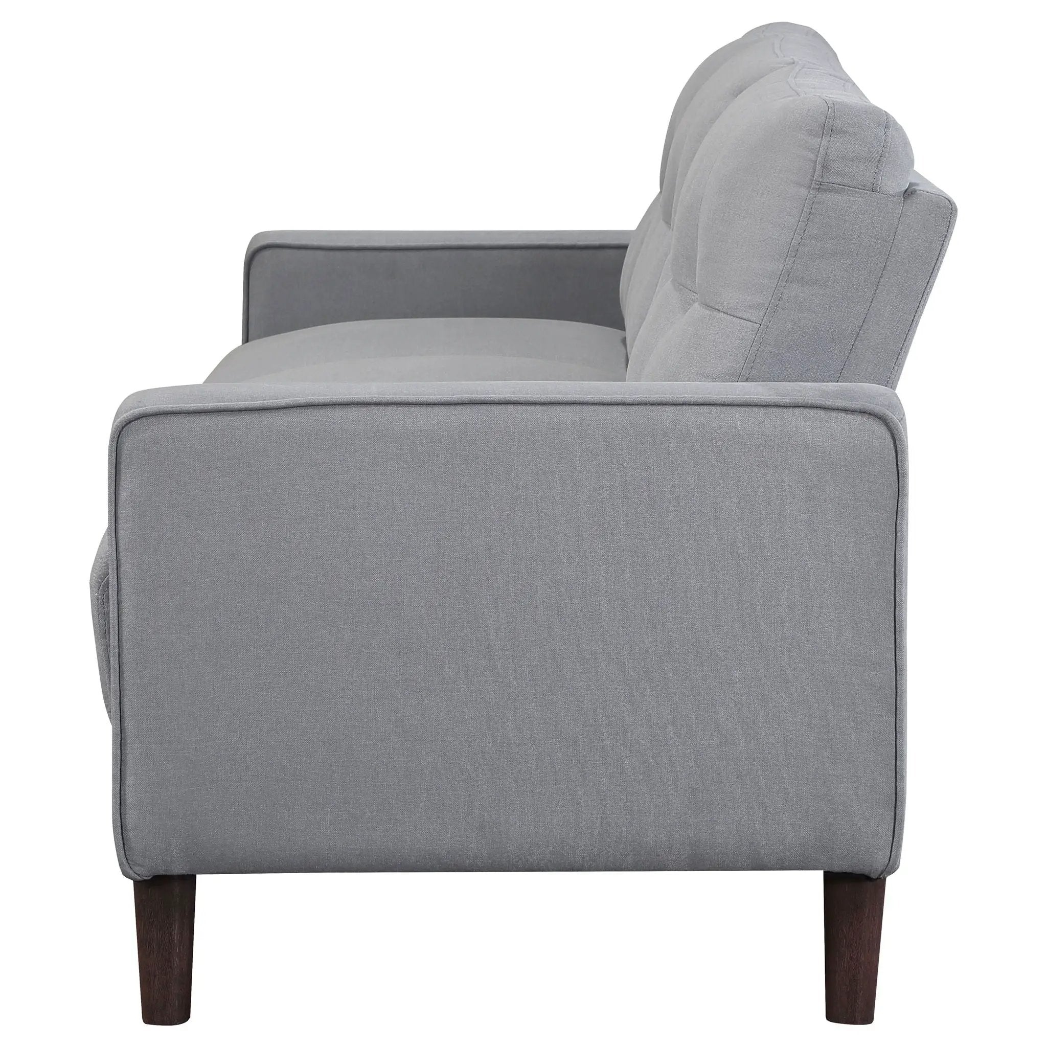 Bowen Upholstered Track Arm Tufted Sofa Grey by Unique Piece Furniture