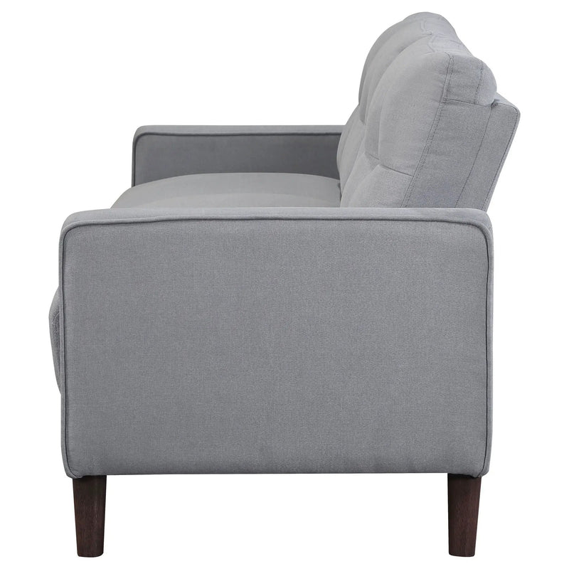 Bowen Upholstered Track Arm Tufted Sofa Grey by Unique Piece Furniture