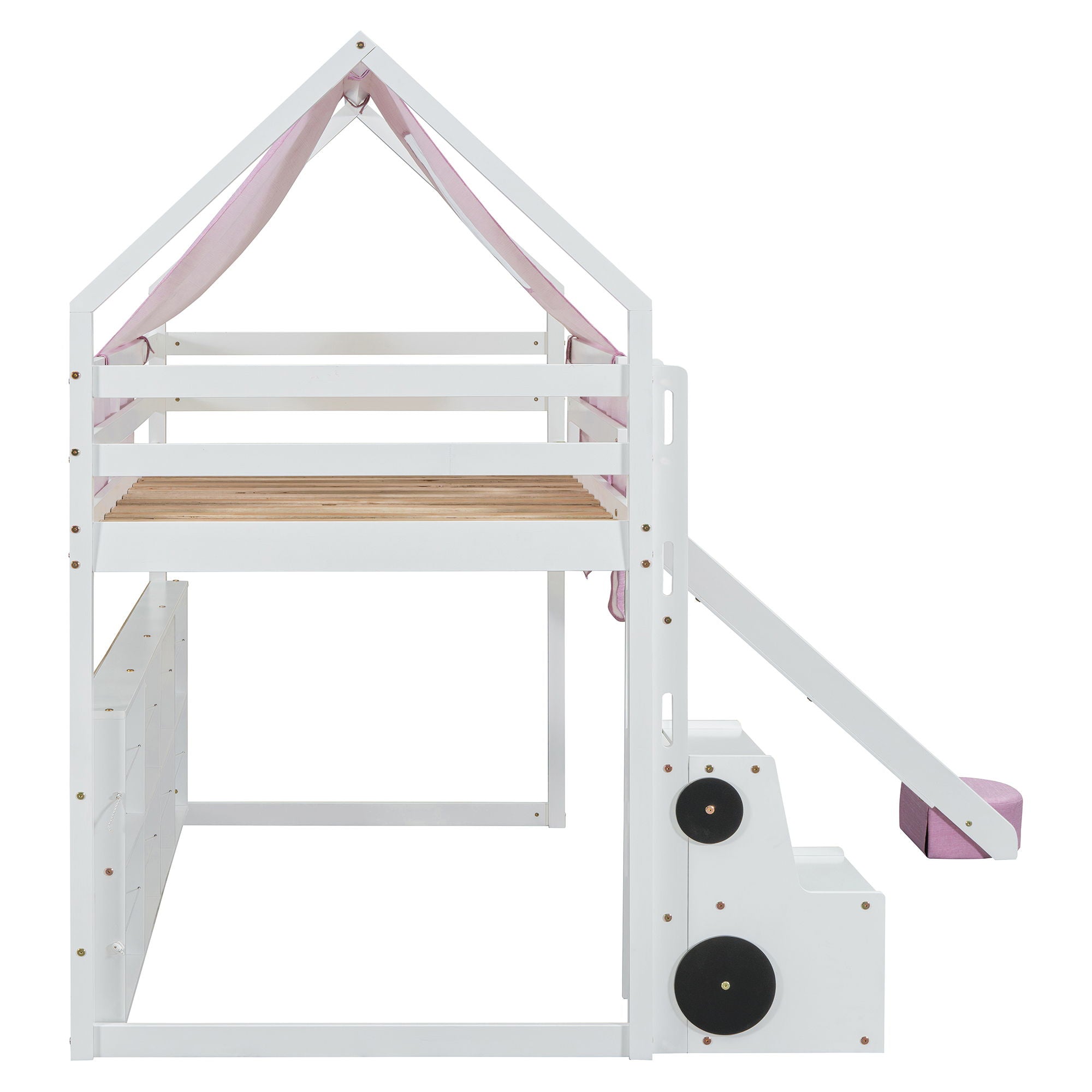 Loft Bed With House Shaped Frame And Tent by HouseOfZazla