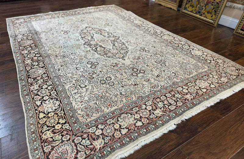 Silk Indian Kashmiri Rug 6x9 by Jewel Rugs