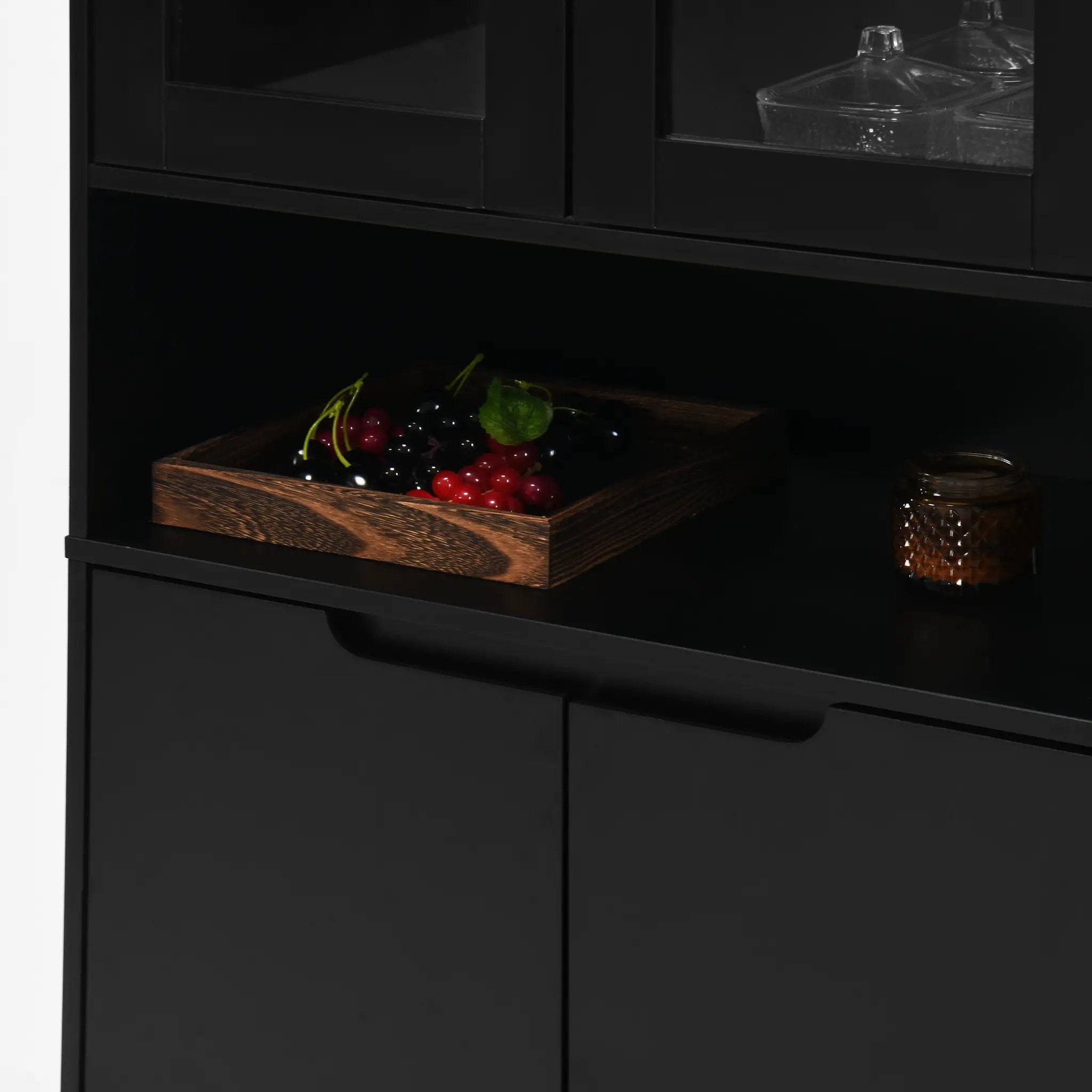 Tempered Glass Door Tall Storage Bookcase by HouseOfZazla