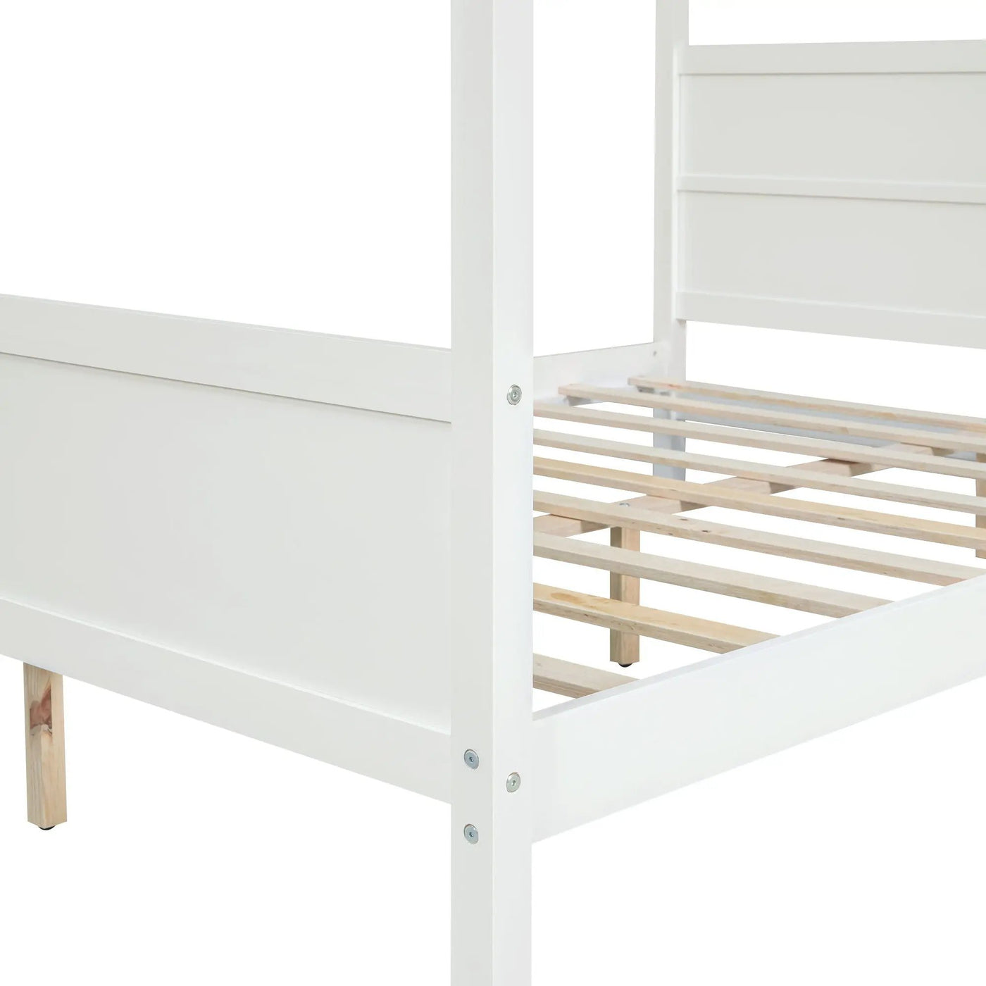 Canopy Platform Bed With Headboard And Footboard, Slat Support Leg by HouseOfZazla