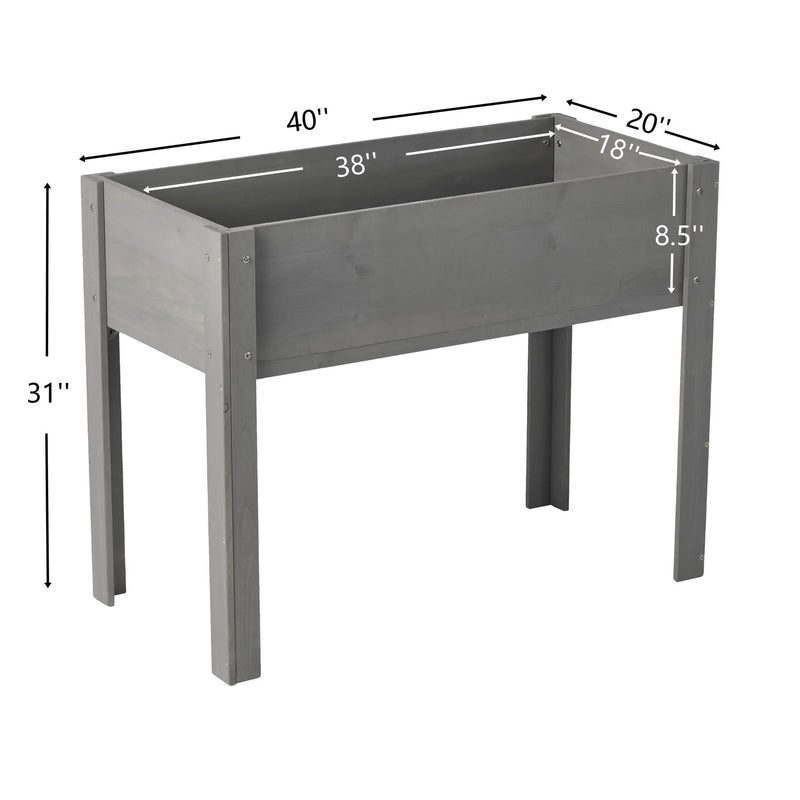 Raised Garden Bed With Legs, Elevated Planter Box For Outdoor Plants by Unique Piece Furniture
