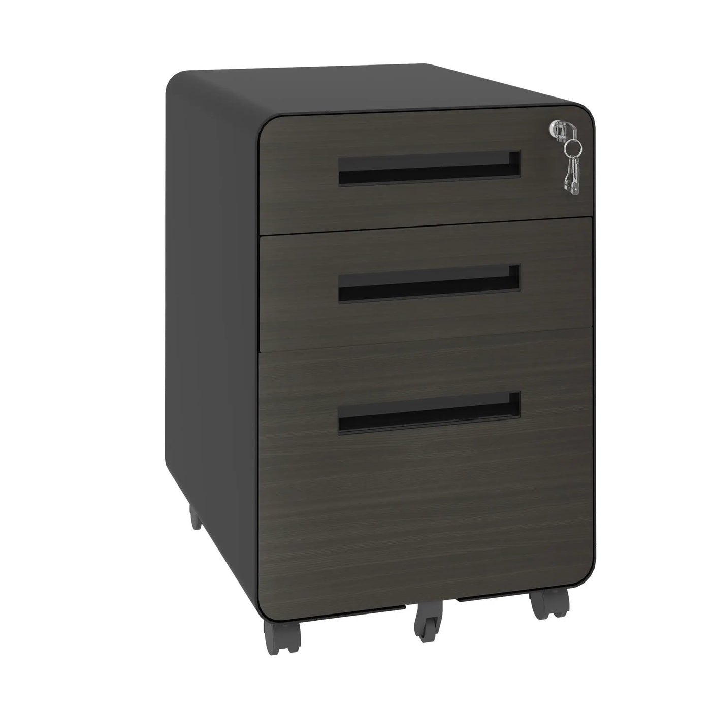 3-Drawer Mobile File Cabinet with Lock and Casters by HouseOfZazla