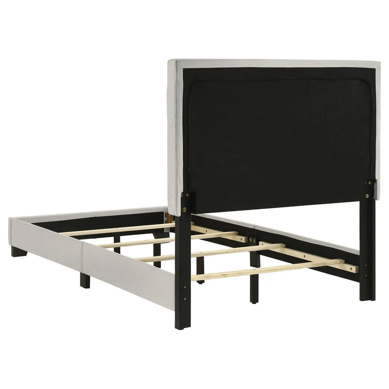 Dorian Fabric Upholstered Twin Panel Bed Cream by Unique Piece Furniture
