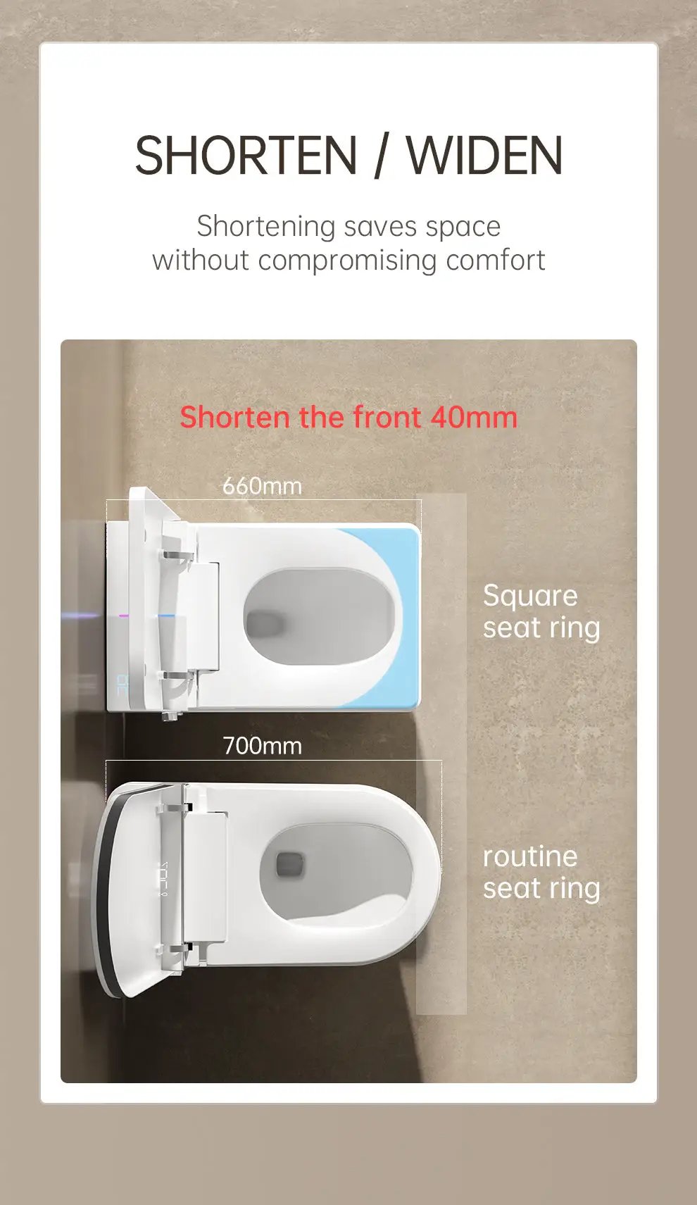 Square Smart Toilet with Built-in Tank for Modern Bathroom by HouseOfZazla