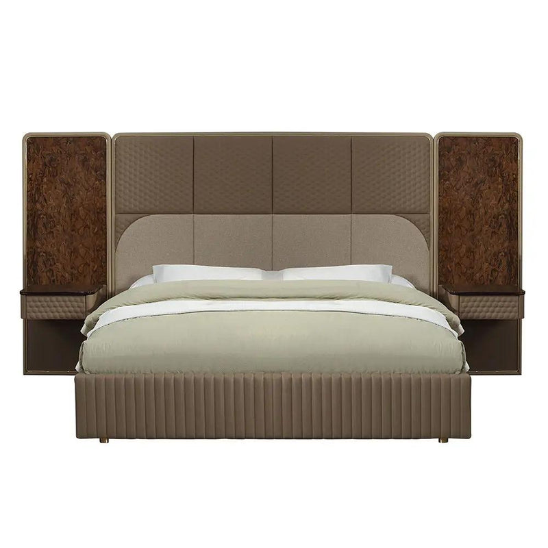 Marcelino - Nightstand With Wall Pier (EK) - Cherry Oak by Unique Piece Furniture