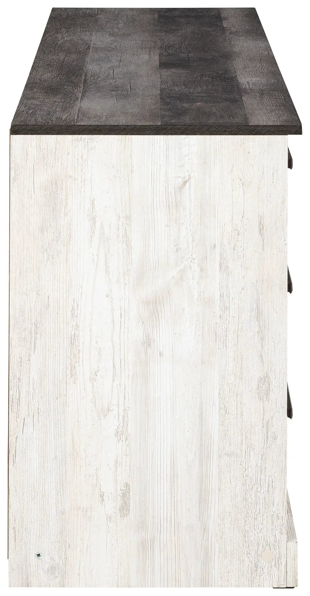 Shawburn - Six Drawer Dresser - Pewter-tone pulls - White / Black / Gray by Unique Piece Furniture