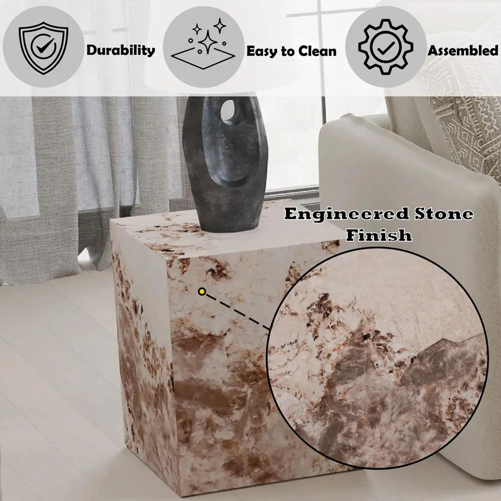 Fultan - End Table - Engineered Stone by Unique Piece Furniture