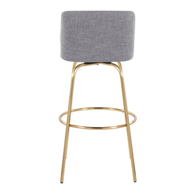 Toriano - Contemporary Fixed Height Barstool With Swivel And Round Footrest (Set of 2) by Unique Piece Furniture