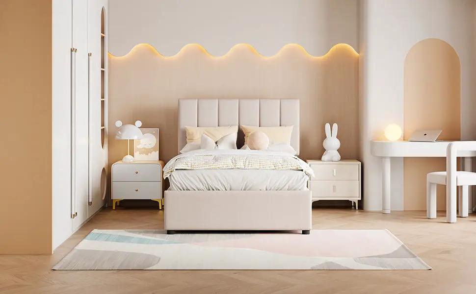 Upholstered Platform Bed With A Hydraulic Storage System by HouseOfZazla