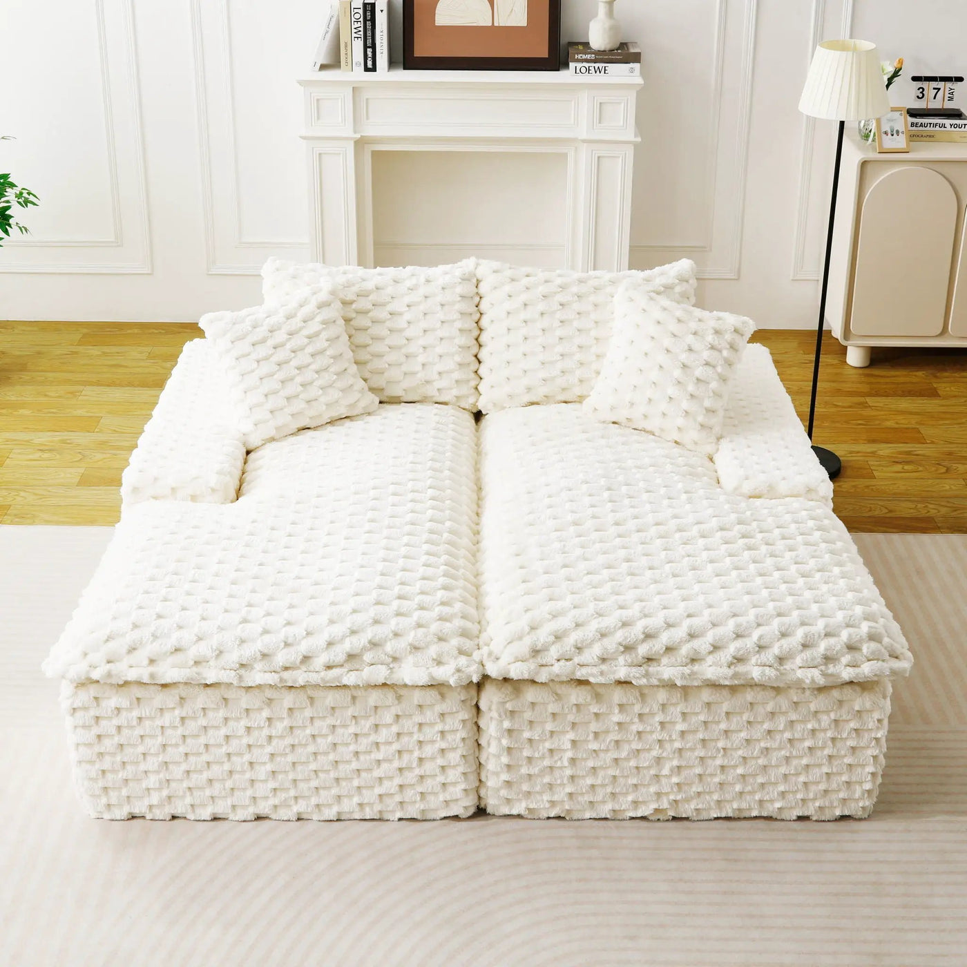 Double Chaise Lounge With Full Compressed Sponge by HouseOfZazla