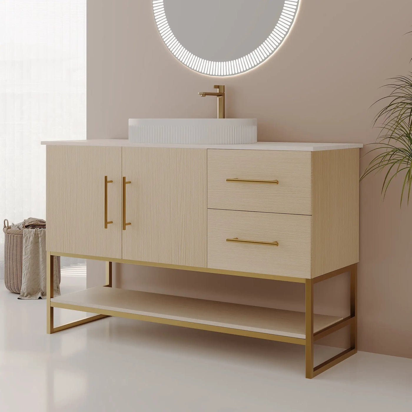 36" Modern Bathroom Vanity with Ceramic Vessel Sink by HouseOfZazla