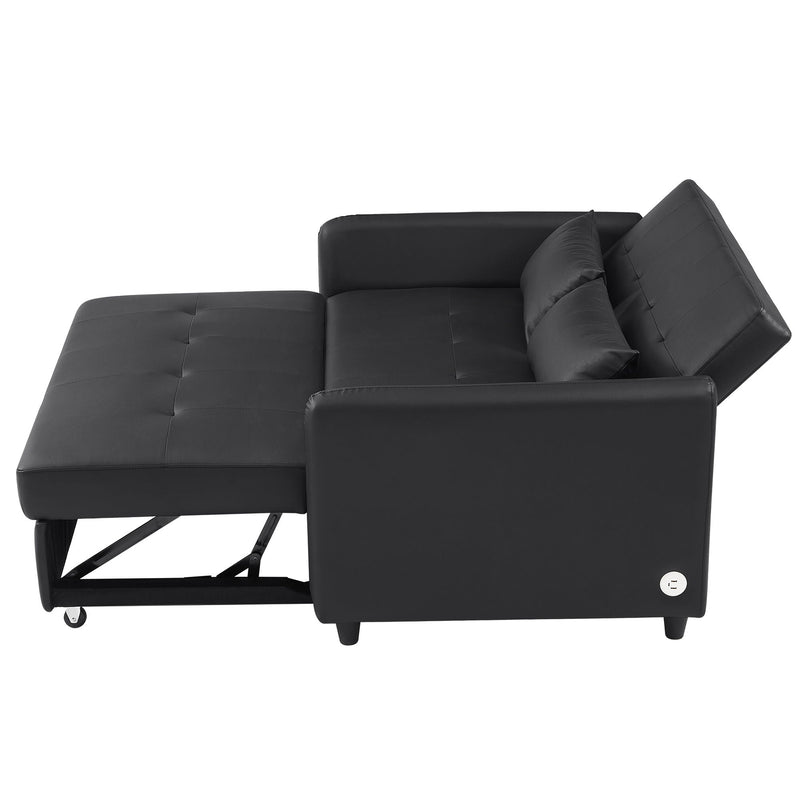 Convertible Sleeper Sofa Bed With 3 USB Ports by HouseOfZazla