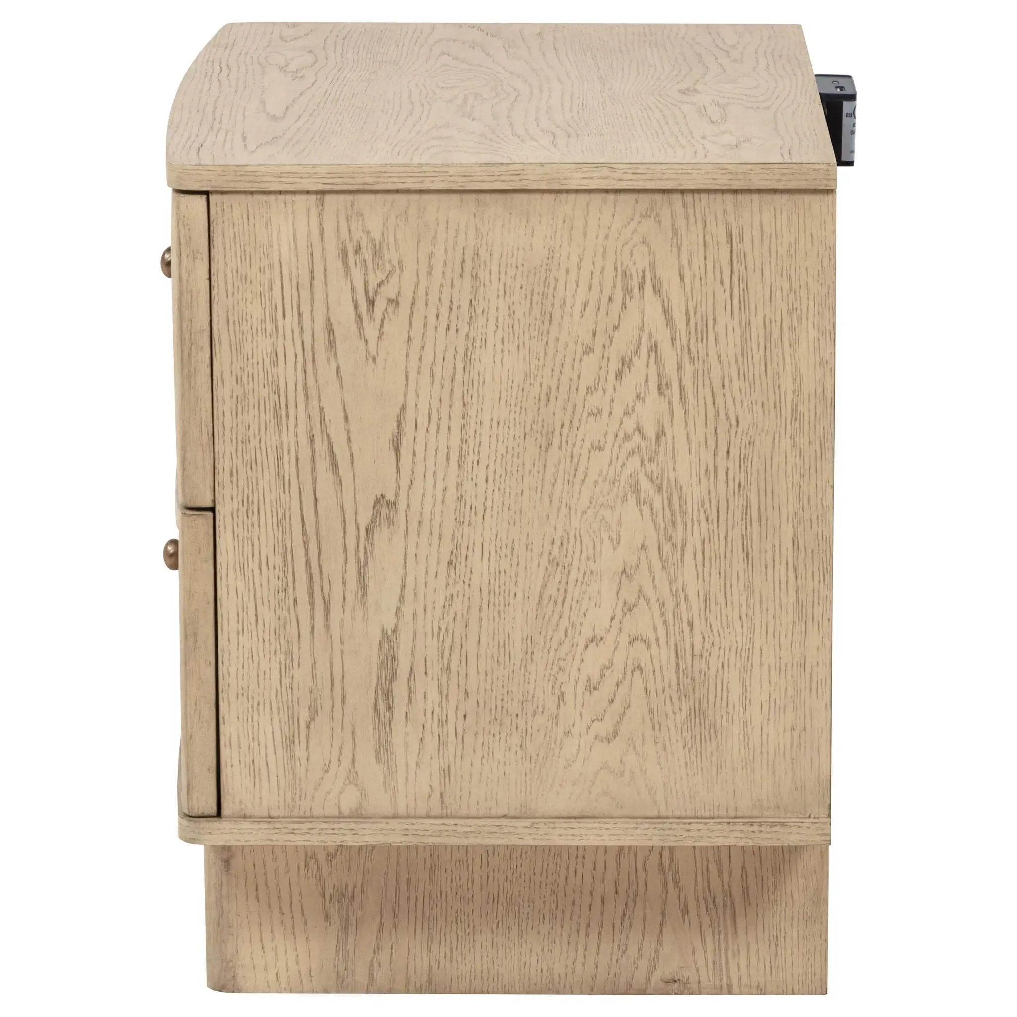 Kailani 2-drawer Nightstand Bedside Table Beige Oak by Unique Piece Furniture