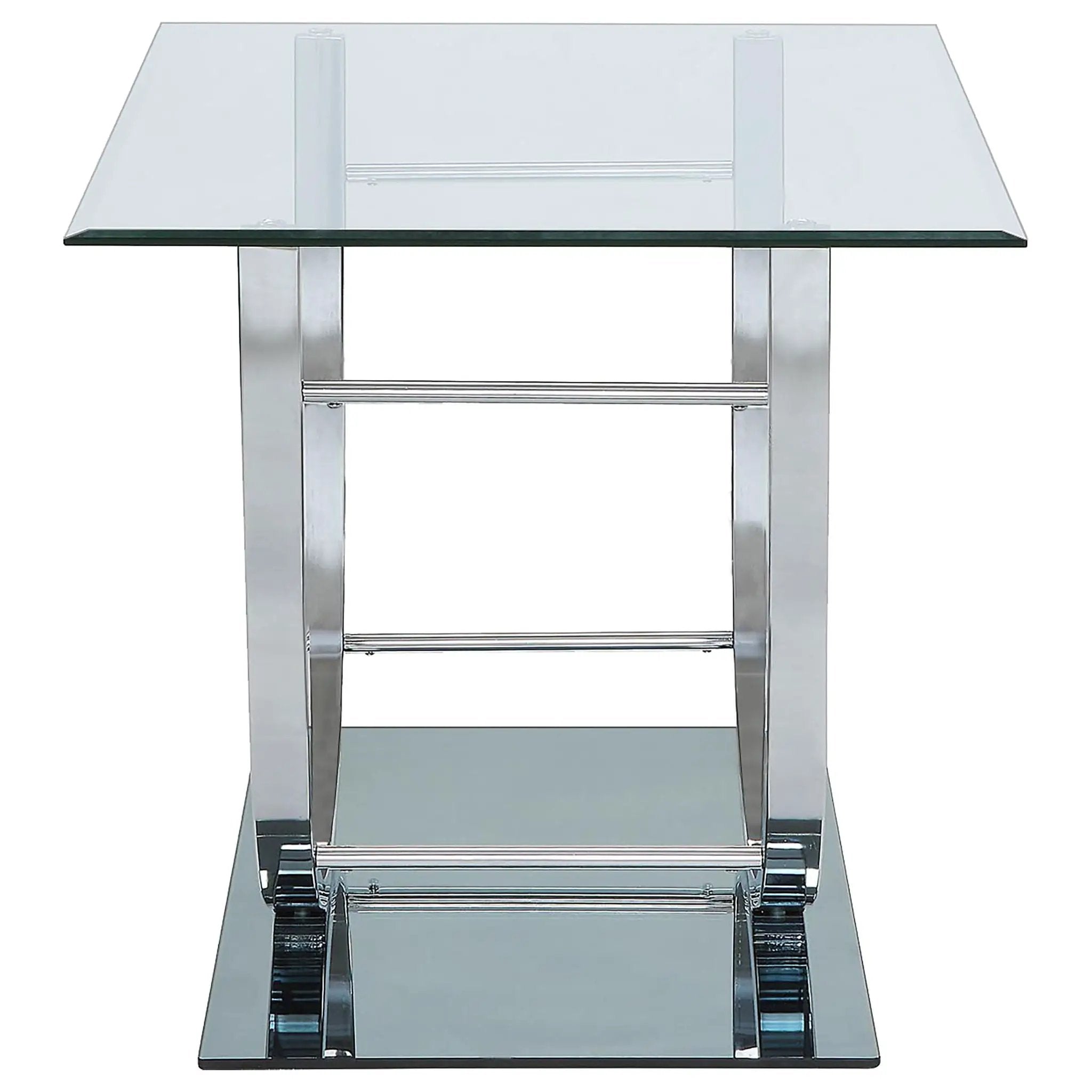 Danville 2-piece Glass Top Coffee and End Table Set Chrome by Unique Piece Furniture