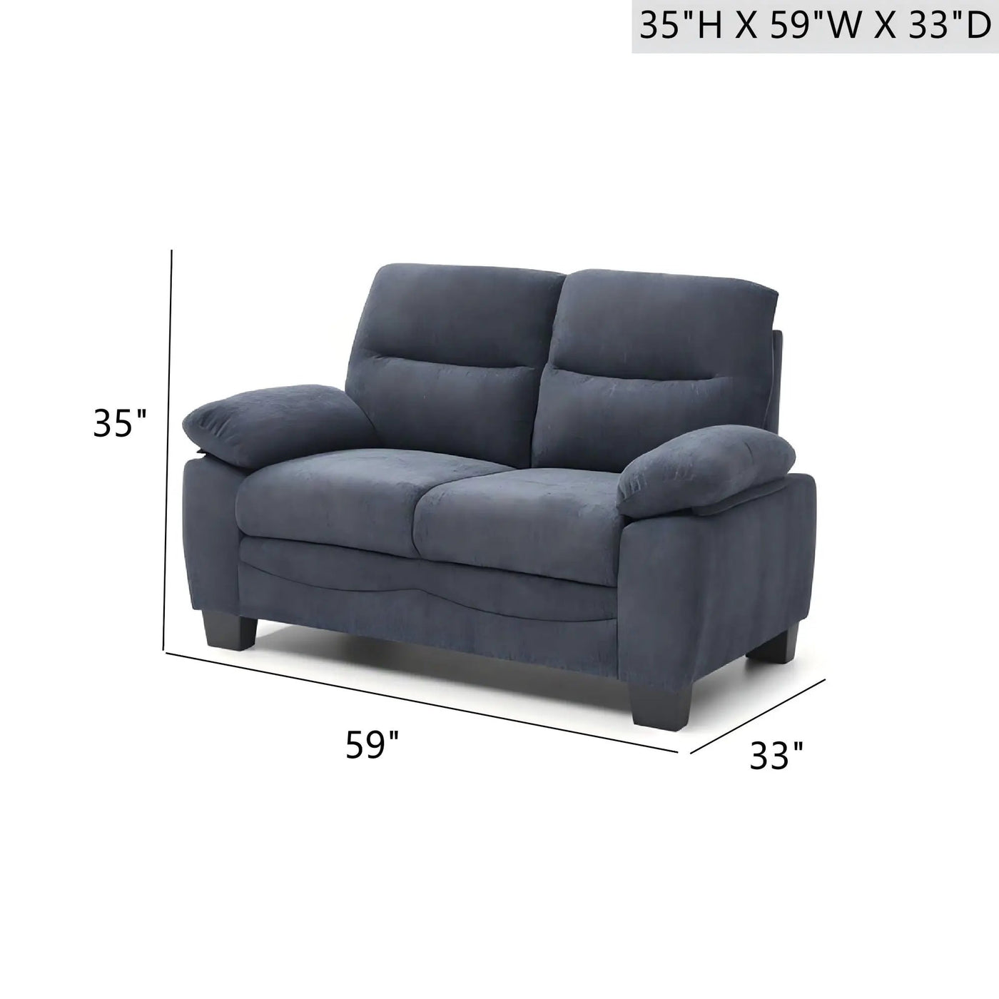 Summerton - Loveseat With Pillow Top Arms And Removable Back by HouseOfZazla