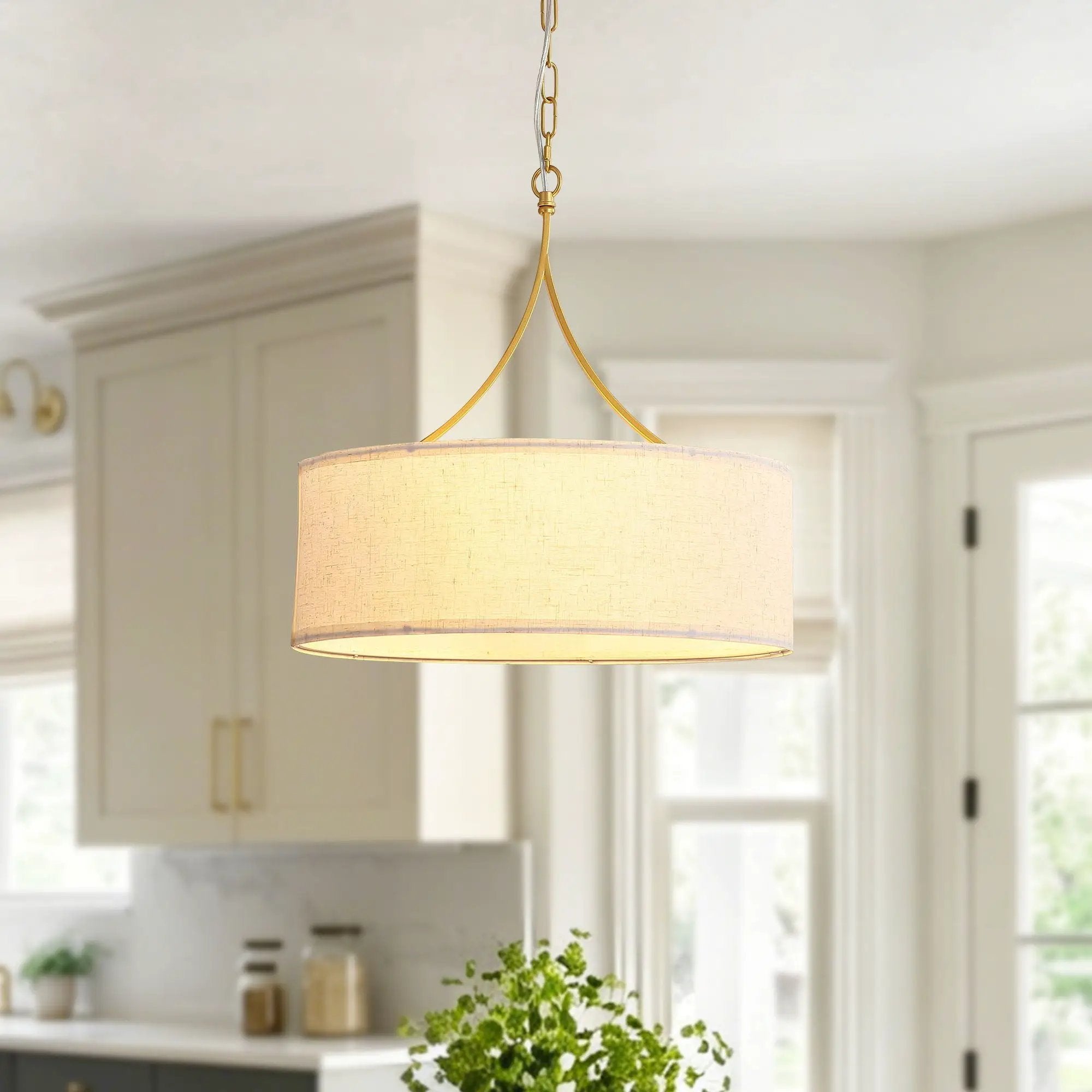 3 Light Drum Pendant Light by HouseOfZazla
