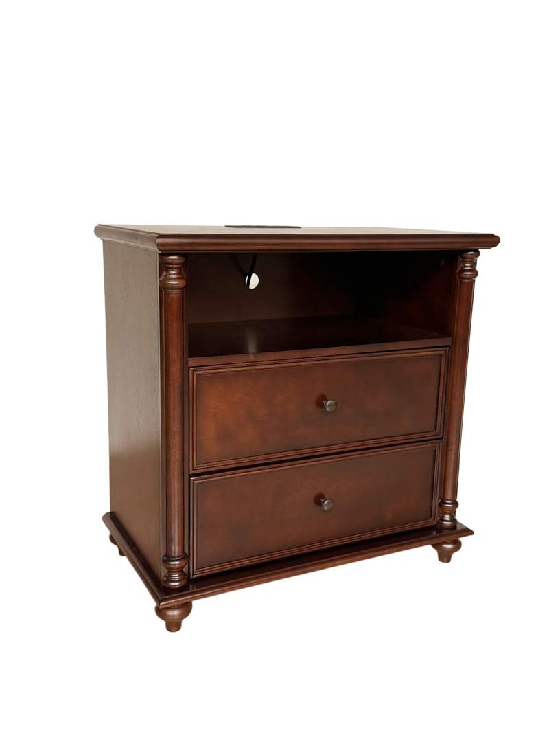 28" Nightstand with Charging Station, Rustic by HouseOfZazla