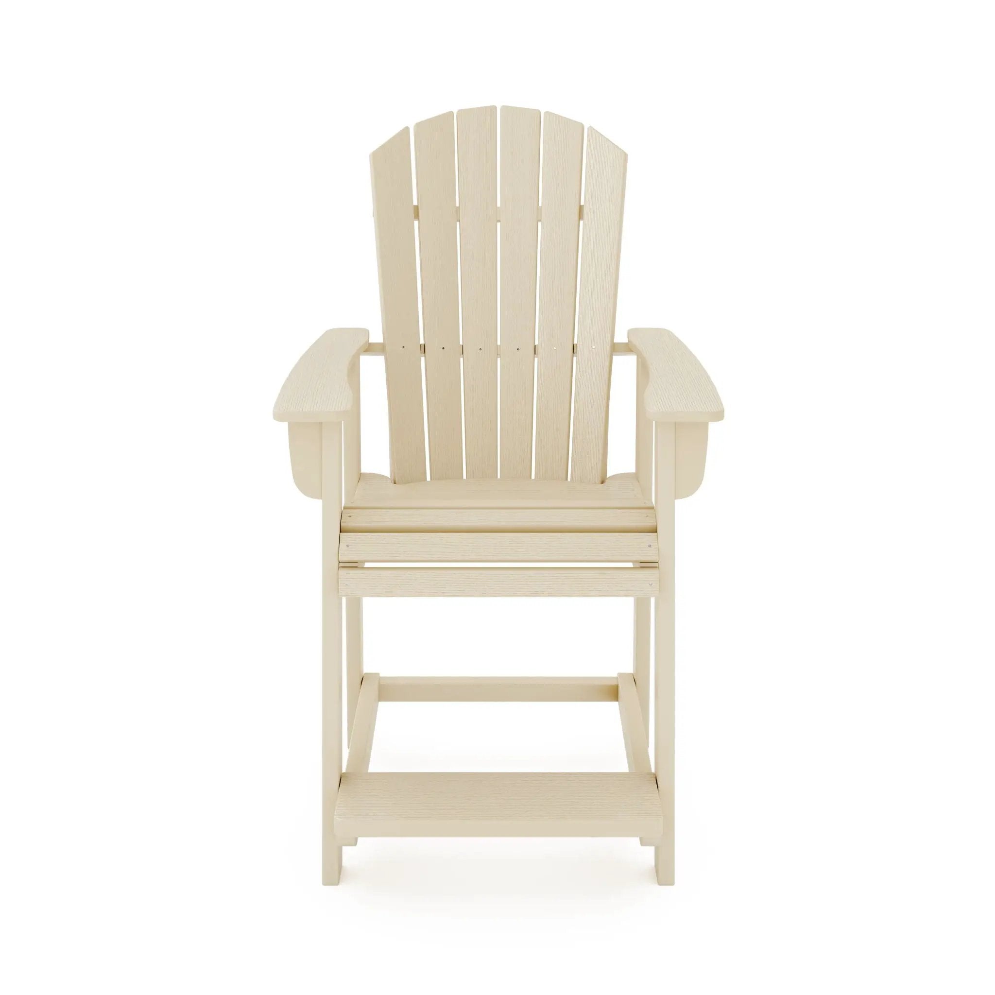 Adirondack Style Counter Chair Stylish HDPE Poly Lumber For Dining, Patio, And Garden Comfort by Unique Piece Furniture