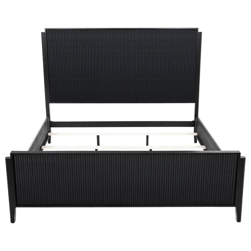Brookmead Wood Eastern King Panel Bed Black by Unique Piece Furniture
