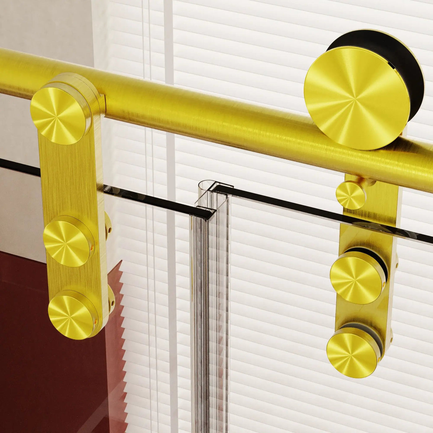 Frameless Single Sliding Shower Doors With Towel Rail & Handle by HouseOfZazla